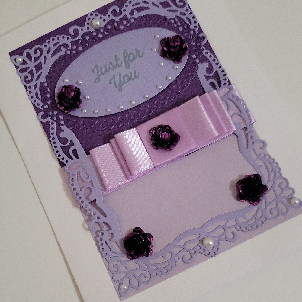 Purple Handmade Greeting Card